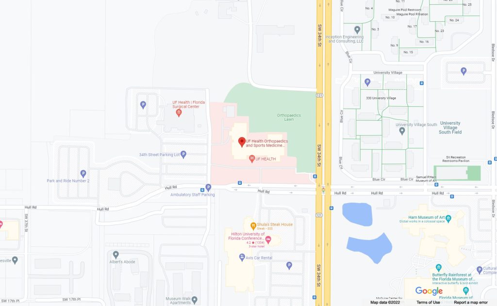 Location Map thumbnail for UF Orthopaedics and Sports Medicine Institute